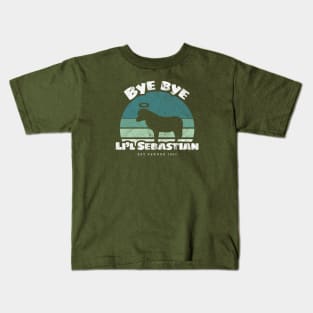 Bye bye Li'l Sebastian • Est Pawnee 1986 (Aqua) Kids T-Shirt